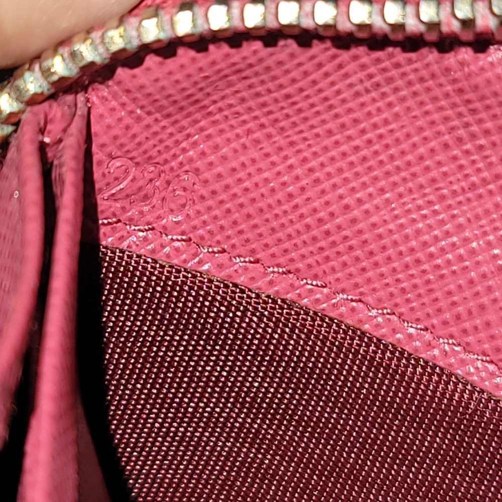 Prada Pink Saffiano Leather Zip Around Wallet - Picture 2 of 11